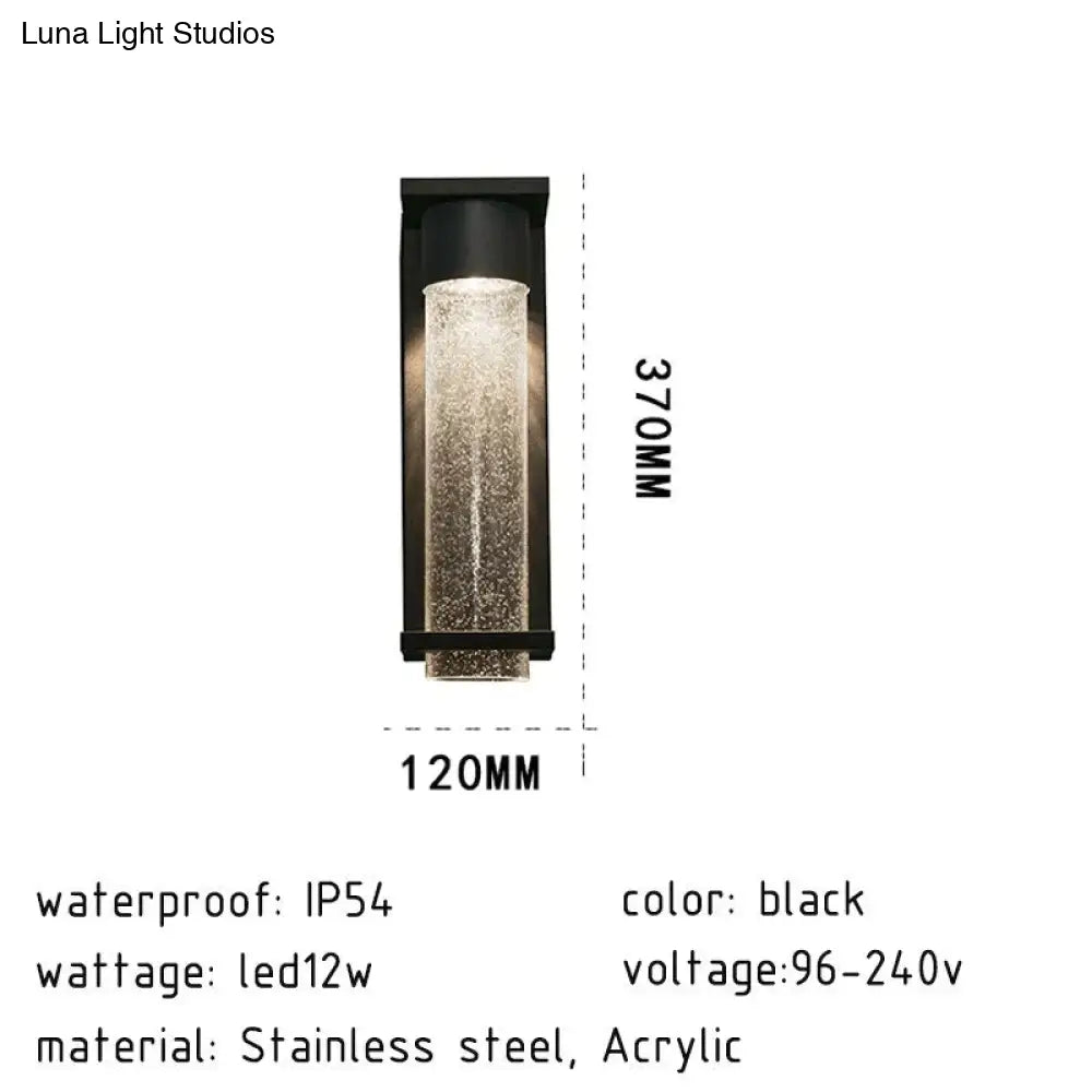Stainless Steel Modern Led Waterproof Ip54 Wall Light 12W Indoor Outdoor Lamp For Garden Street