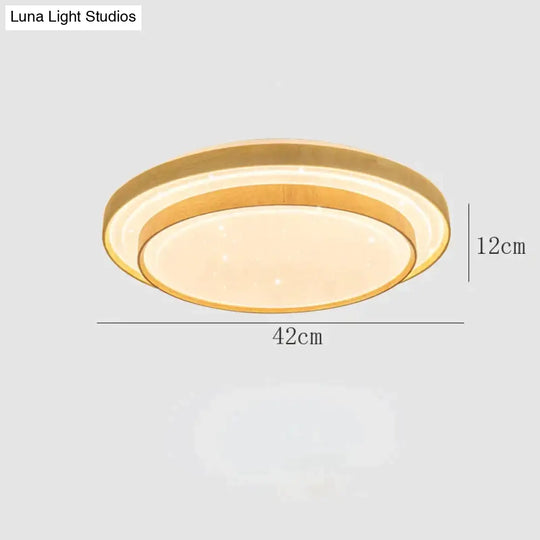 Star Sky Ceiling Lamp Led Round Master Bedroom Atmosphere Simple Modern Solid Wood