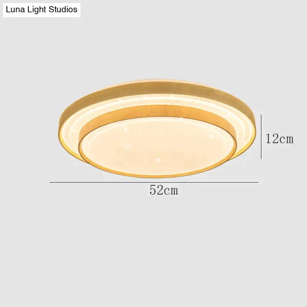 Star Sky Ceiling Lamp Led Round Master Bedroom Atmosphere Simple Modern Solid Wood