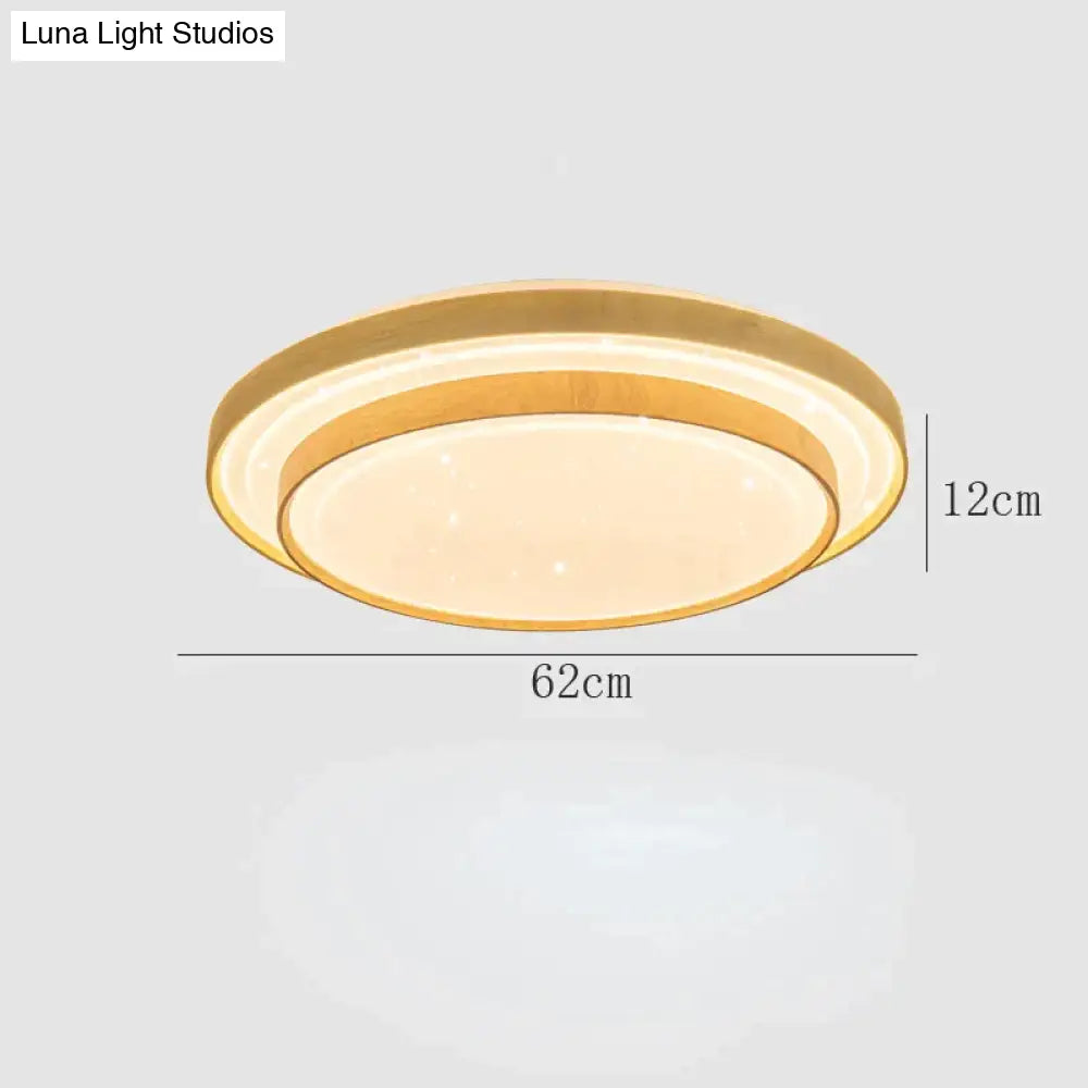 Star Sky Ceiling Lamp Led Round Master Bedroom Atmosphere Simple Modern Solid Wood