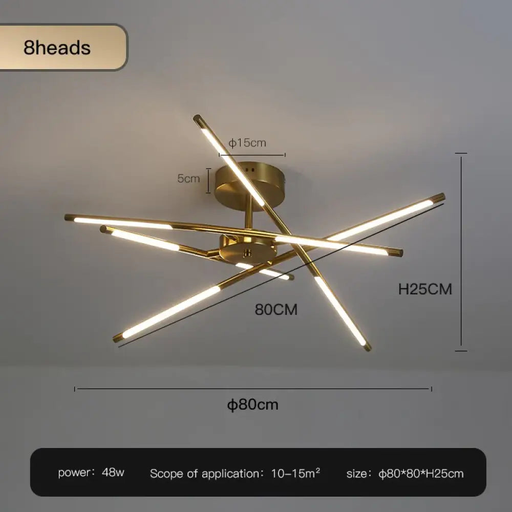 Starbeam Modern Chandelier C Golden 8 heads / Warm light