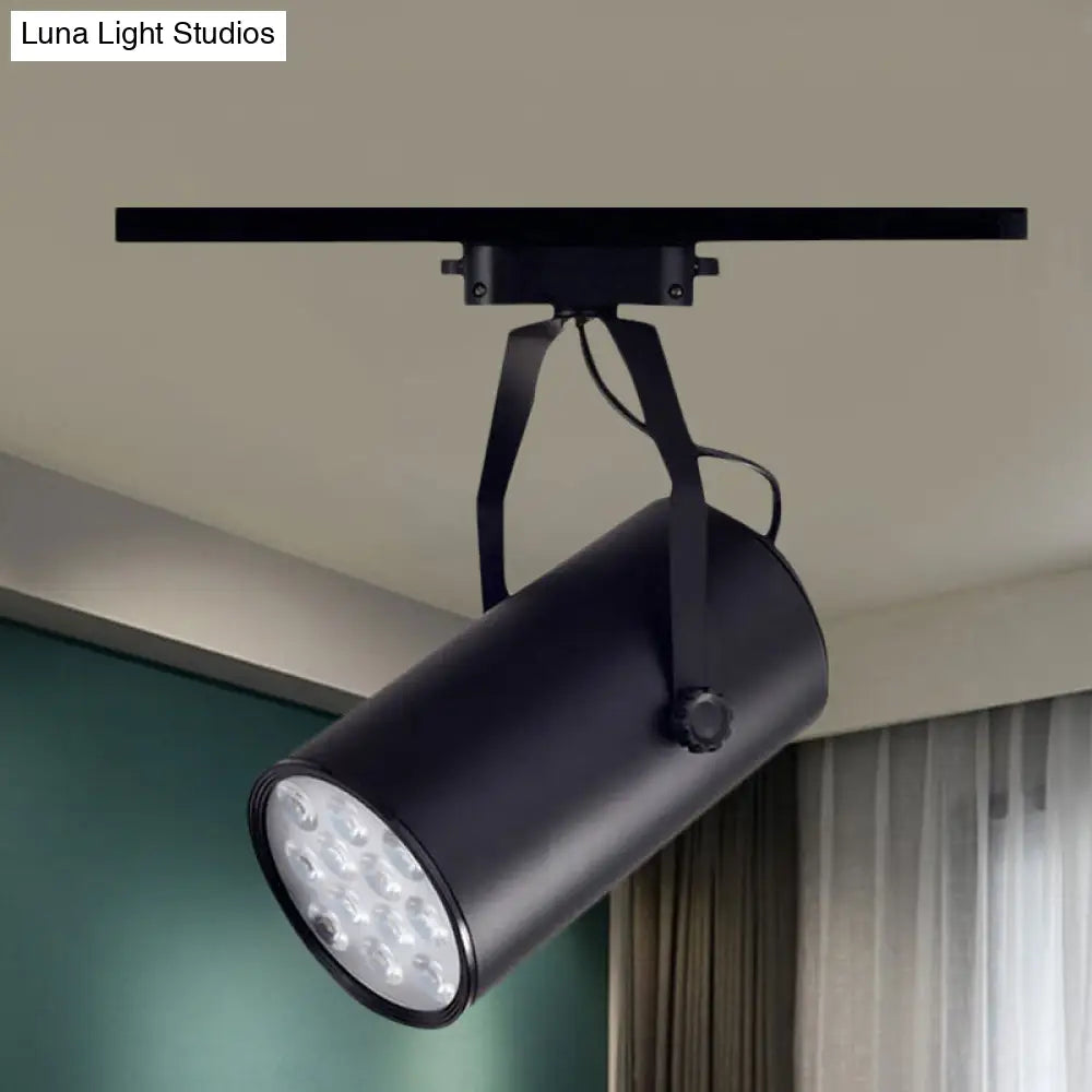 Stylish Adjustable Metal Led Restaurant Ceiling Light - Cylindrical Shade Semi-Flush Mount