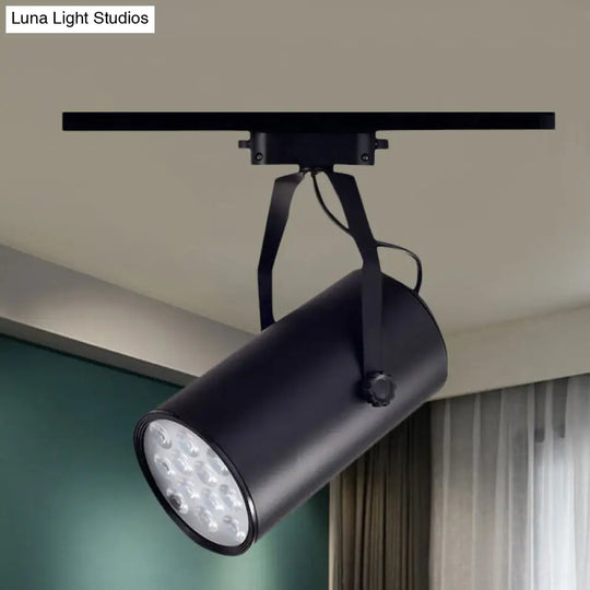 Stylish Adjustable Metal Led Restaurant Ceiling Light - Cylindrical Shade Semi-Flush Mount