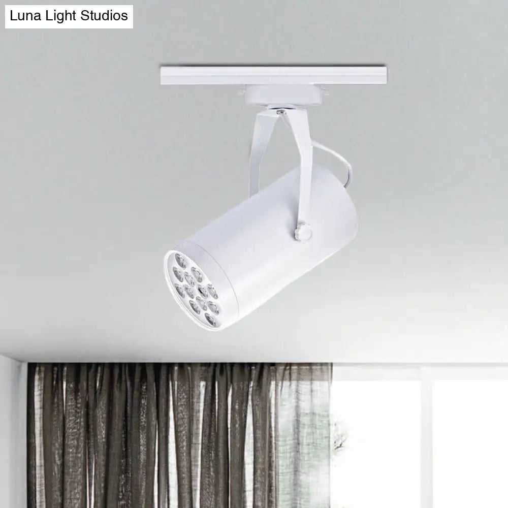 Stylish Adjustable Metal Led Restaurant Ceiling Light - Cylindrical Shade Semi-Flush Mount