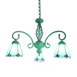 Stylish Arched Chandelier With Tiffany Glass Shades - 5/6/8 Lights For Bedroom Pendant Lighting 3 /