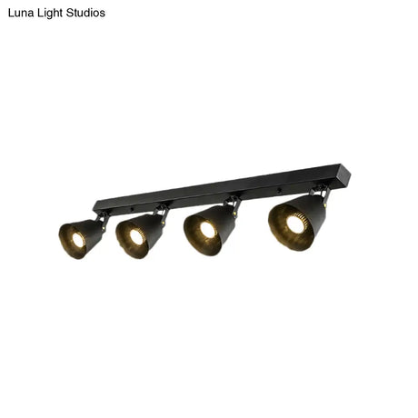 Stylish Bucket Ceiling Light Fixture - Rotatable Semi Flush Mount Lighting With 2/3/4 Lights