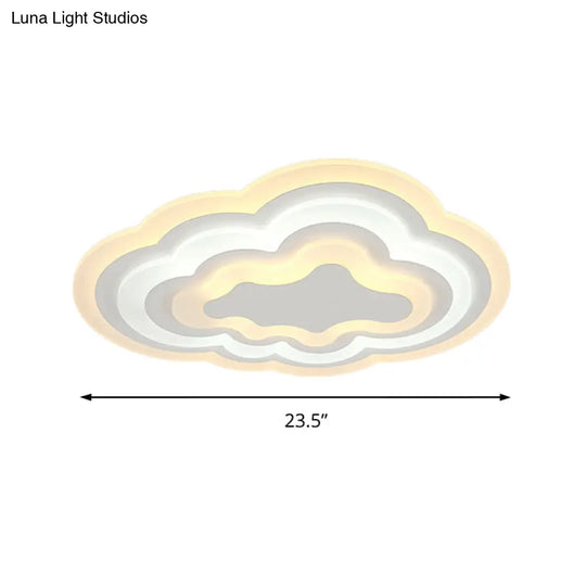 Stylish Cloud Led Ceiling Light For Kindergarten Porch - Simple & Elegant Design