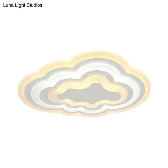 Stylish Cloud Led Ceiling Light For Kindergarten Porch - Simple & Elegant Design