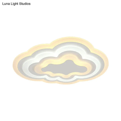 Stylish Cloud Led Ceiling Light For Kindergarten Porch - Simple & Elegant Design