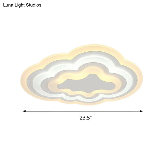 Stylish Cloud Led Ceiling Light For Kindergarten Porch - Simple & Elegant Design
