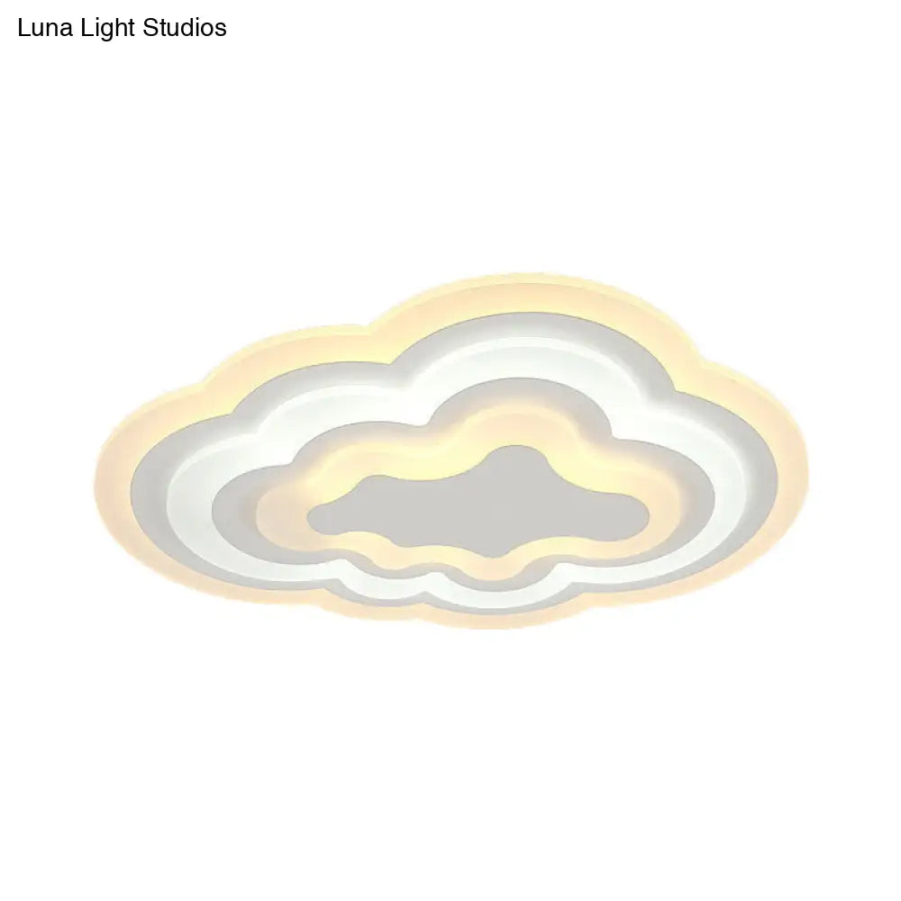 Stylish Cloud Led Ceiling Light For Kindergarten Porch - Simple & Elegant Design