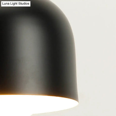 Stylish Domed Pendant Light For Restaurant And Foyer - Aluminum Single Head Hanging Lamp