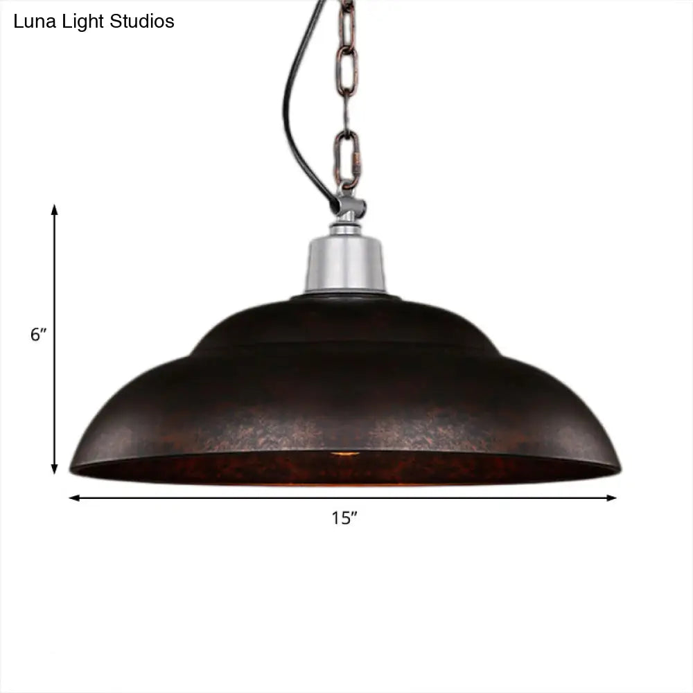 Stylish Double Bubble Iron Pendant Light For Industrial Dining Rooms - Rustic Suspension Lighting