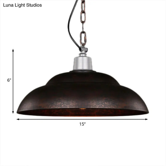 Stylish Double Bubble Iron Pendant Light For Industrial Dining Rooms - Rustic Suspension Lighting