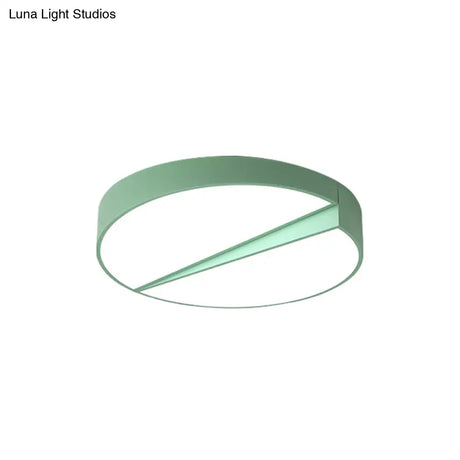 Stylish Half - Round Led Flush Ceiling Light For Dining Room - Macaron Loft Design