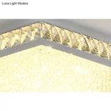 Stylish Hexagon Ceiling Mount Light With Clear Crystals - Perfect For Foyers