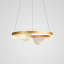 Stylish Lace-Adorned Metal Chandelier: Ultra-Modern Suspension Lighting For Living Room Gold / 16’