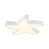 Stylish Led Ceiling Lamp In White For Baby Room With Starfish Design / Warm