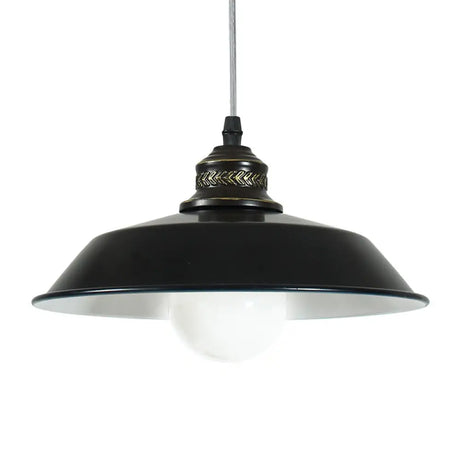 Stylish Barn Loft Ceiling Pendant Light - Metallic Black 10/14 Diameter