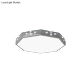 Stylish Macaron Octagon Led Ceiling Lamp For Children’s Bedroom