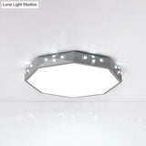 Stylish Macaron Octagon Led Ceiling Lamp For Children’s Bedroom