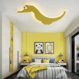 Stylish Sea Horse Led Ceiling Light In Orange/Green With Warm/White Glow Orange / White