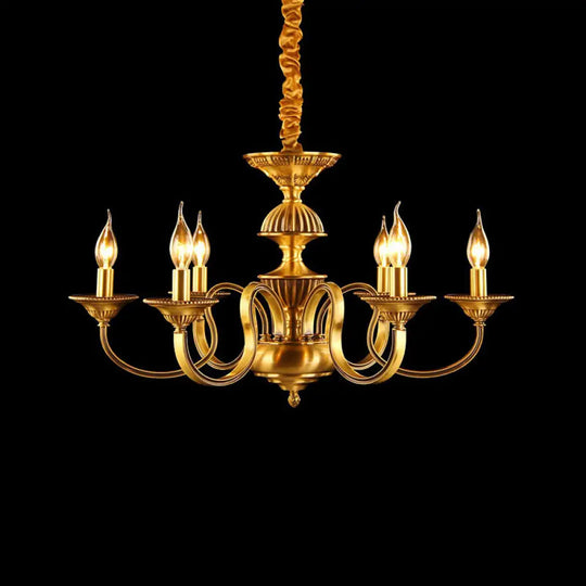 Suspended Metal Pendant Chandelier With Colonial-Inspired Design & 3/5/6 Lights Ideal For Dining