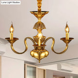 Suspended Metal Pendant Chandelier With Colonial-Inspired Design & 3/5/6 Lights Ideal For Dining