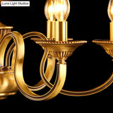 Suspended Metal Pendant Chandelier With Colonial-Inspired Design & 3/5/6 Lights Ideal For Dining