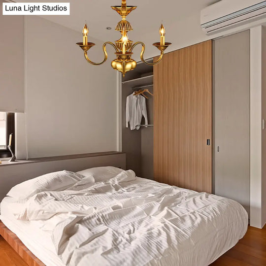 Suspended Metal Pendant Chandelier With Colonial-Inspired Design & 3/5/6 Lights Ideal For Dining