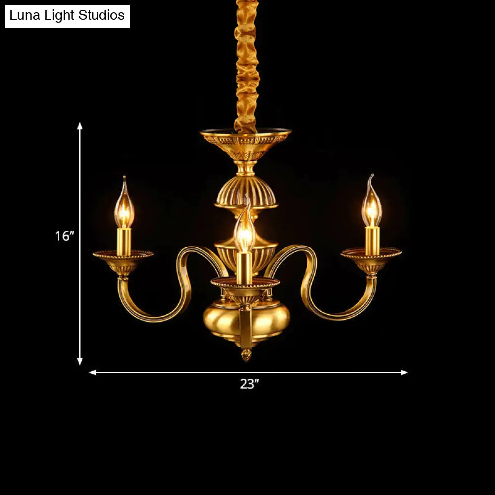 Suspended Metal Pendant Chandelier With Colonial-Inspired Design & 3/5/6 Lights Ideal For Dining