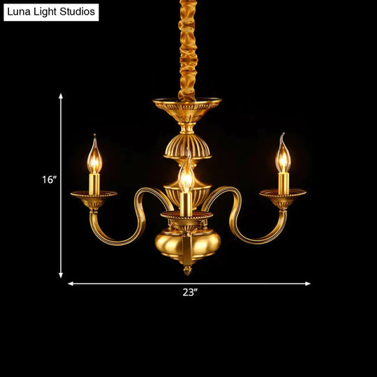 Suspended Metal Pendant Chandelier With Colonial-Inspired Design & 3/5/6 Lights Ideal For Dining