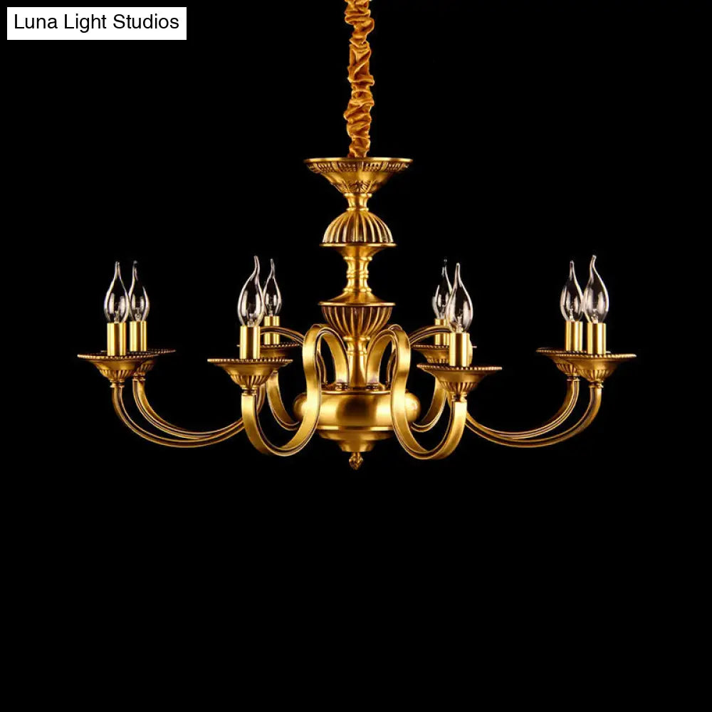Suspended Metal Pendant Chandelier With Colonial-Inspired Design & 3/5/6 Lights Ideal For Dining