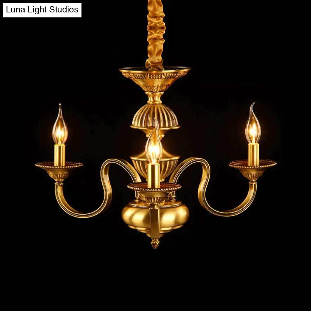 Suspended Metal Pendant Chandelier With Colonial-Inspired Design & 3/5/6 Lights Ideal For Dining