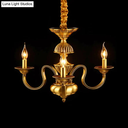 Suspended Metal Pendant Chandelier With Colonial-Inspired Design & 3/5/6 Lights Ideal For Dining
