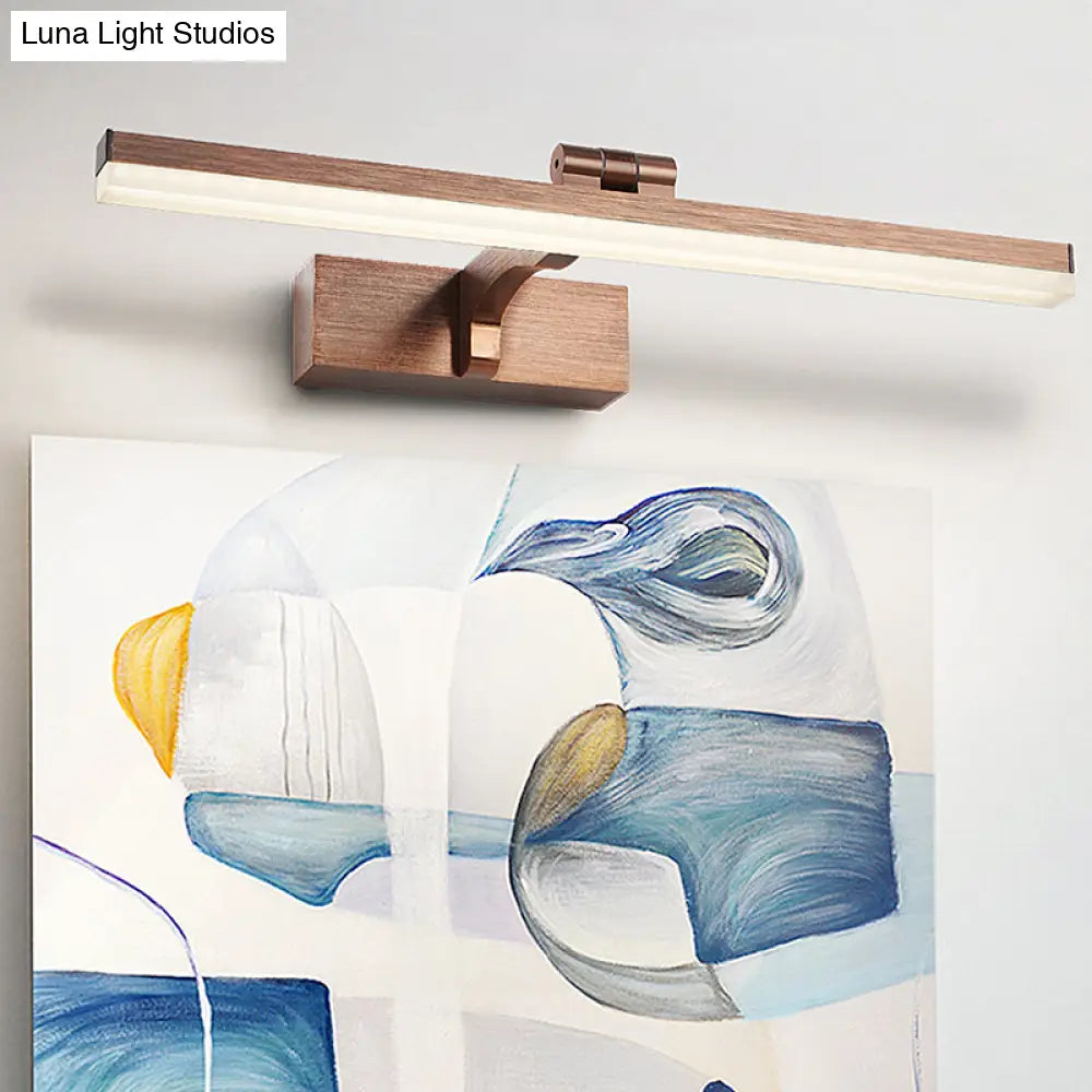 Swingable Minimalistic Led Vanity Wall Light: Aluminum Linear Fixture