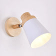 Swivel Macaron Bedside Wall Light Fixture With Metal Shade 1-Bulb Reading White