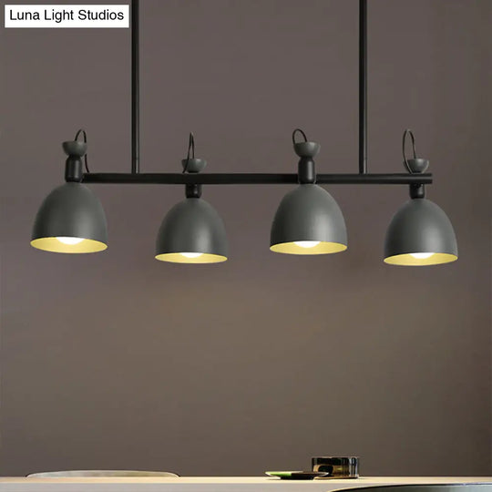 Swivelable Macaron Island Pendant In Grey/Blue/Green For Dining Room With 4/6 Bulbs