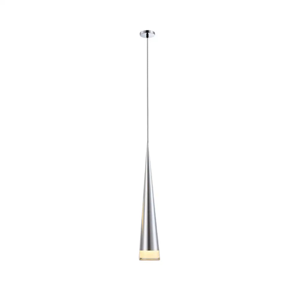 Tapered Metal Hanging Lamp Kit - Elegant Pendant Light Fixture For Dining Room In 3 Colors