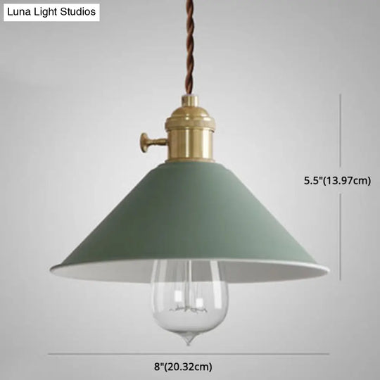 Tapered Metal Pendant Lamp For Modern Dining Room Lighting