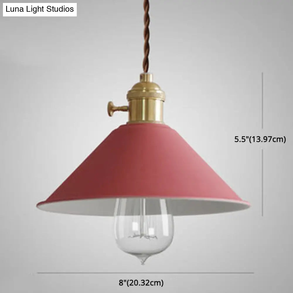 Tapered Metal Pendant Lamp For Modern Dining Room Lighting