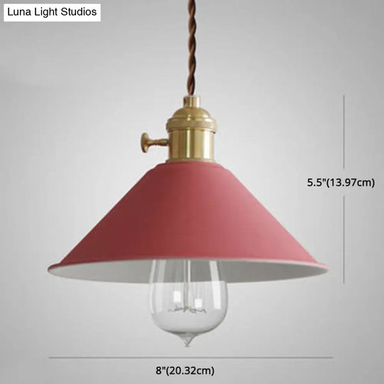 Tapered Metal Pendant Lamp For Modern Dining Room Lighting