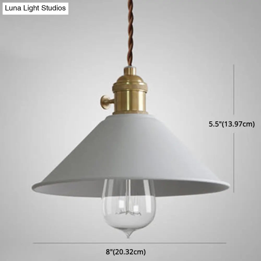 Tapered Metal Pendant Lamp For Modern Dining Room Lighting