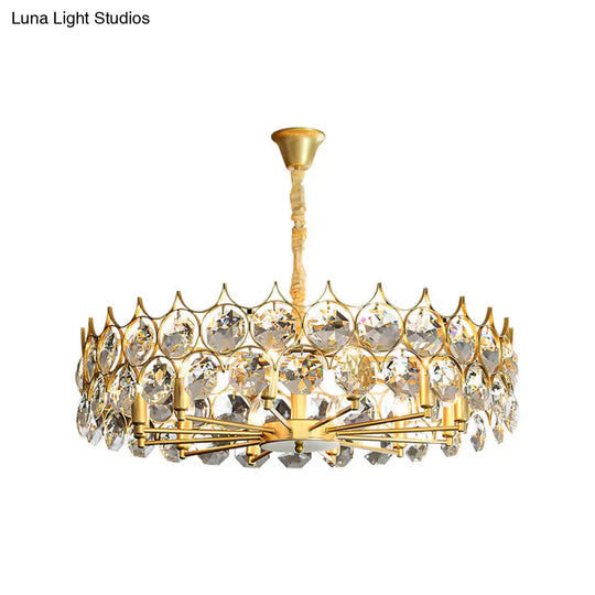 Teardrop Crystal Chandelier: Postmodern Hanging Ceiling Light For Your Dining Room