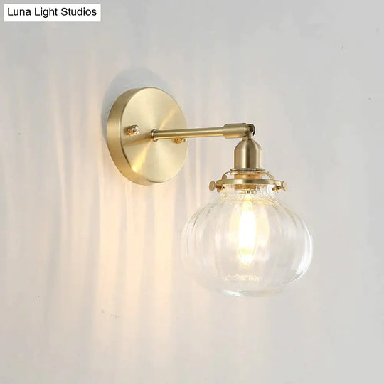 The Bedside Of Nordic Bedroom Copper Wall Lamp Lamps