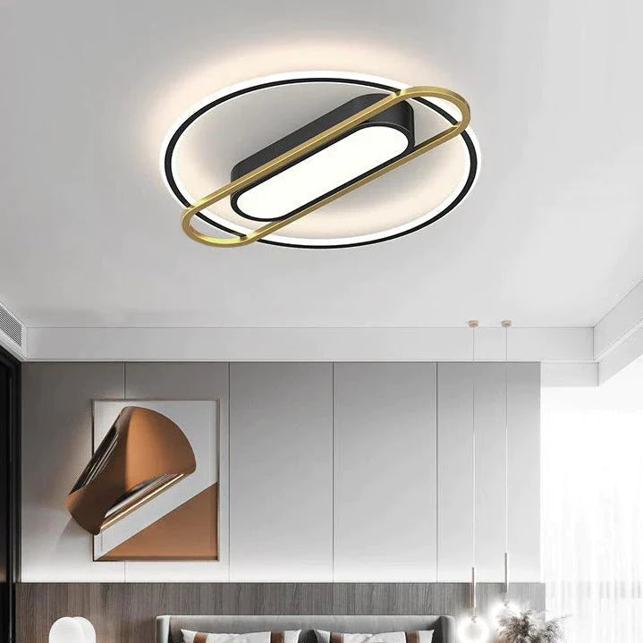 Décoration de lampe de plafond LED à émission latérale simple et moderne de restaurant de chambre à coucher mince