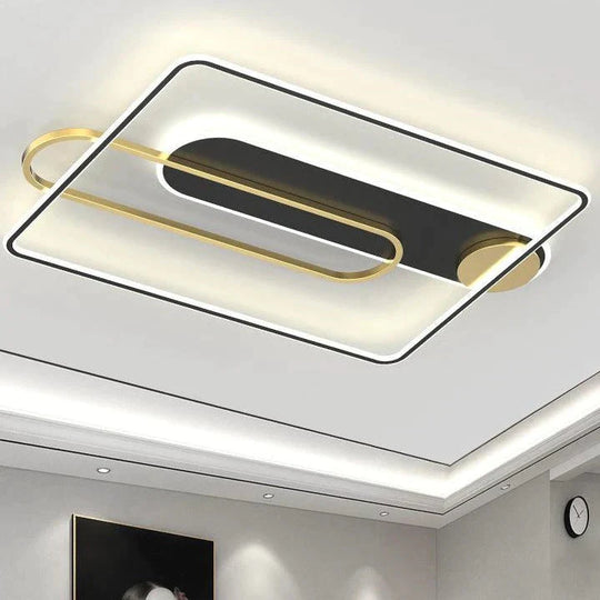Décoration de lampe de plafond LED à émission latérale simple et moderne de restaurant de chambre à coucher mince