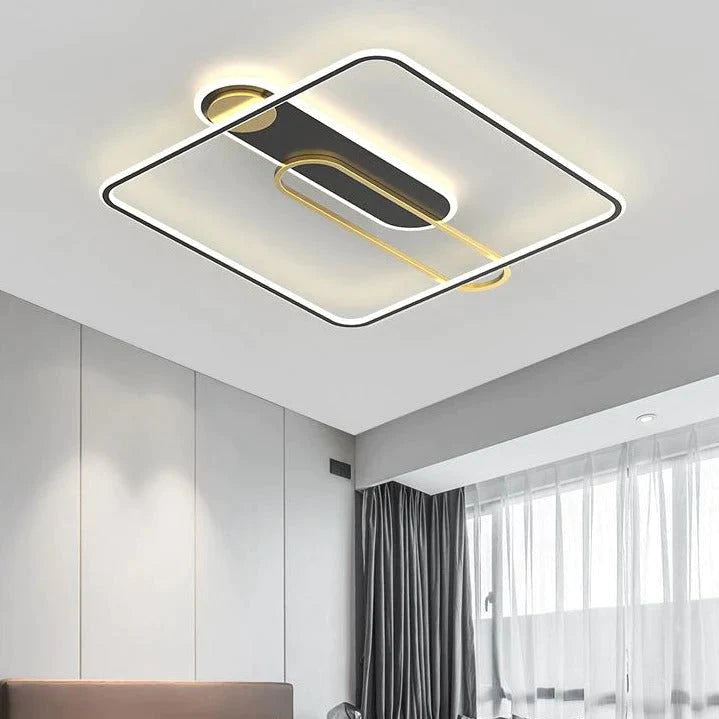 Décoration de lampe de plafond LED à émission latérale simple et moderne de restaurant de chambre à coucher mince