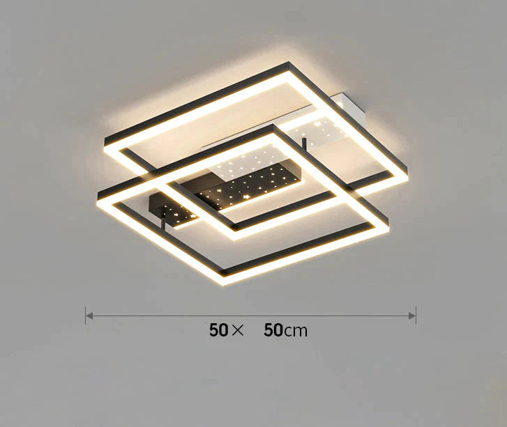 Décoration de lampe de plafond LED à émission latérale simple et moderne de restaurant de chambre à coucher mince