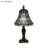 Tiffany Classic Desk Lamp - Bell Living Room Light In Black And White